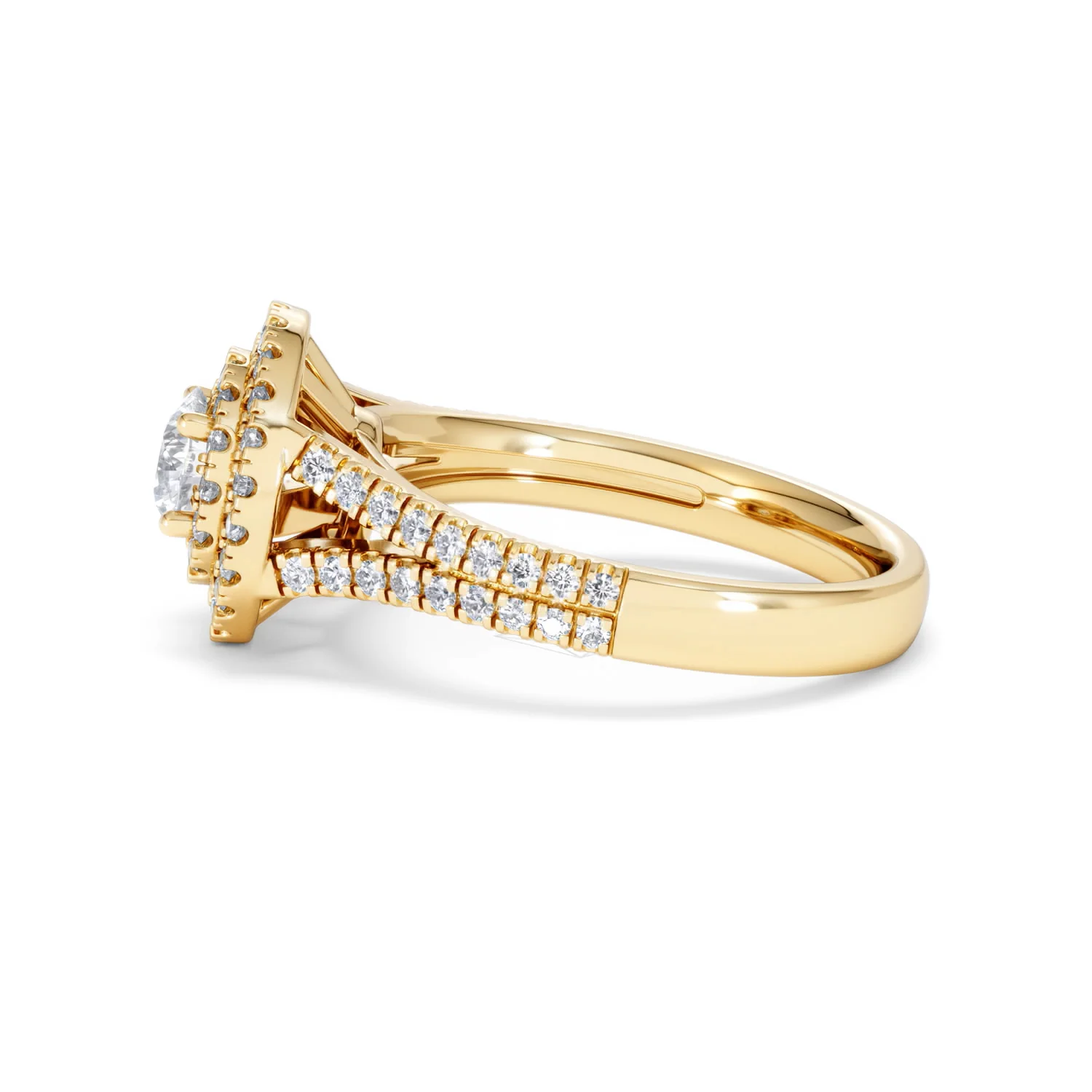 Camilla Diamond Halo Engagement Ring in 18K Gold 1.15ct G/SI2 - Image 68