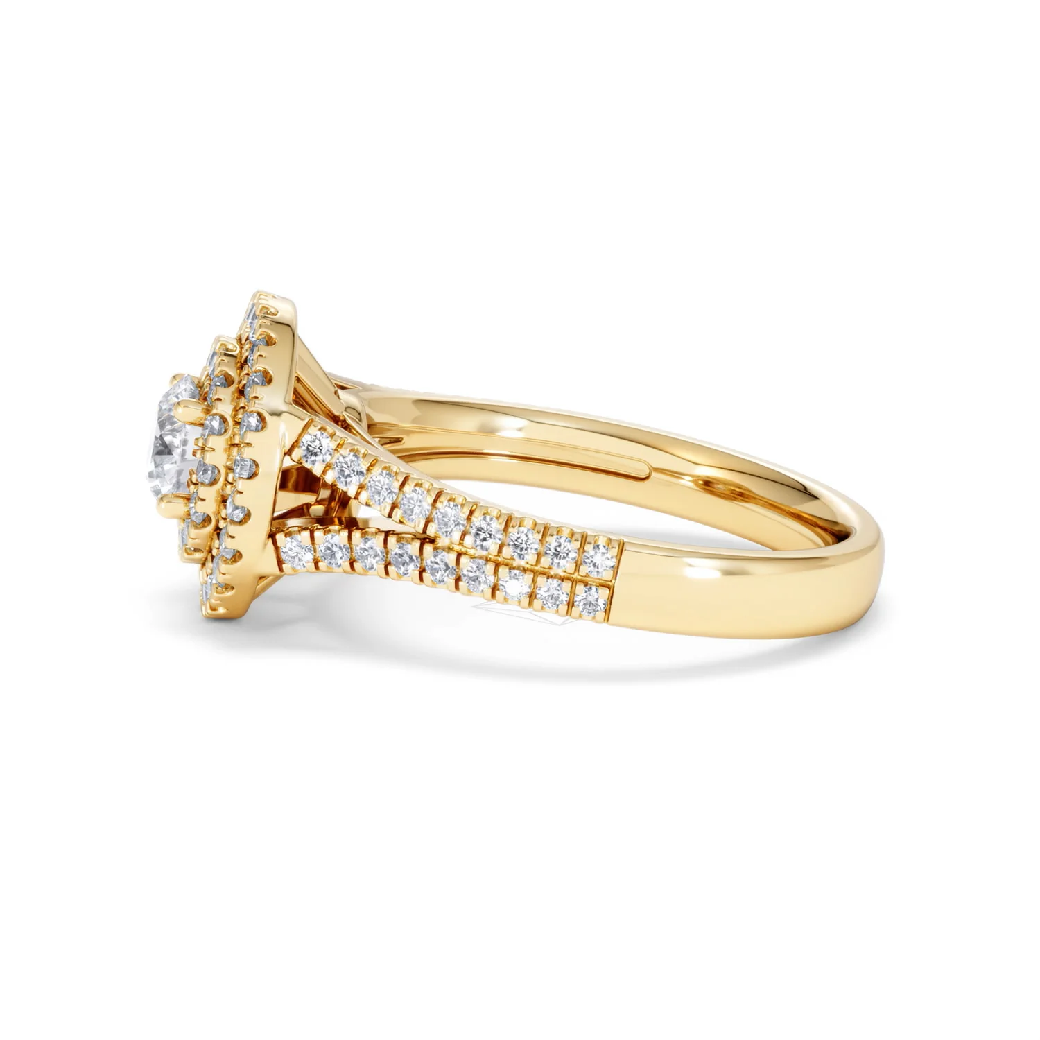 Camilla Diamond Halo Engagement Ring in 18K Gold 1.15ct G/SI2 - Image 69