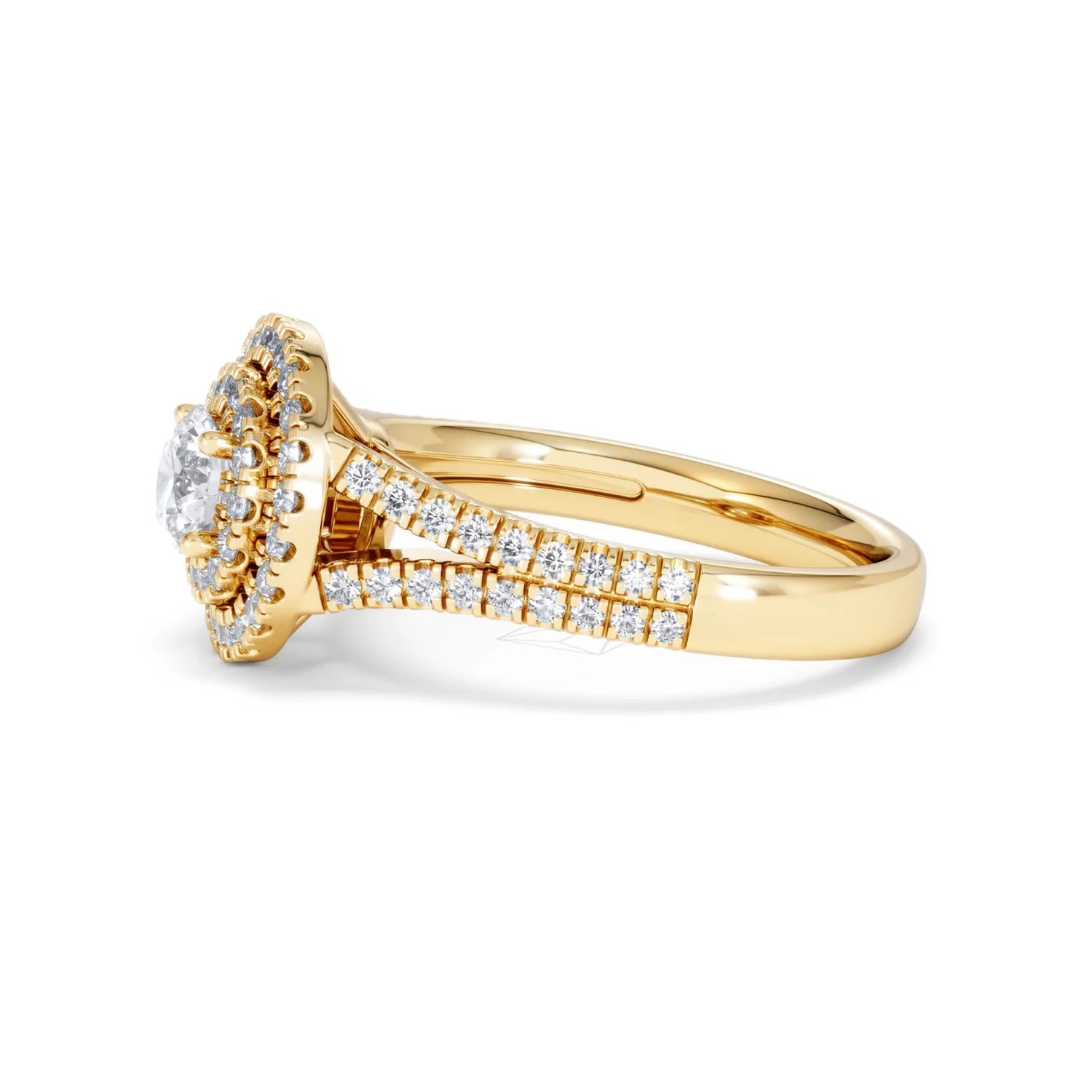 Camilla Diamond Halo Engagement Ring in 18K Gold 1.15ct G/SI2 - Image 71