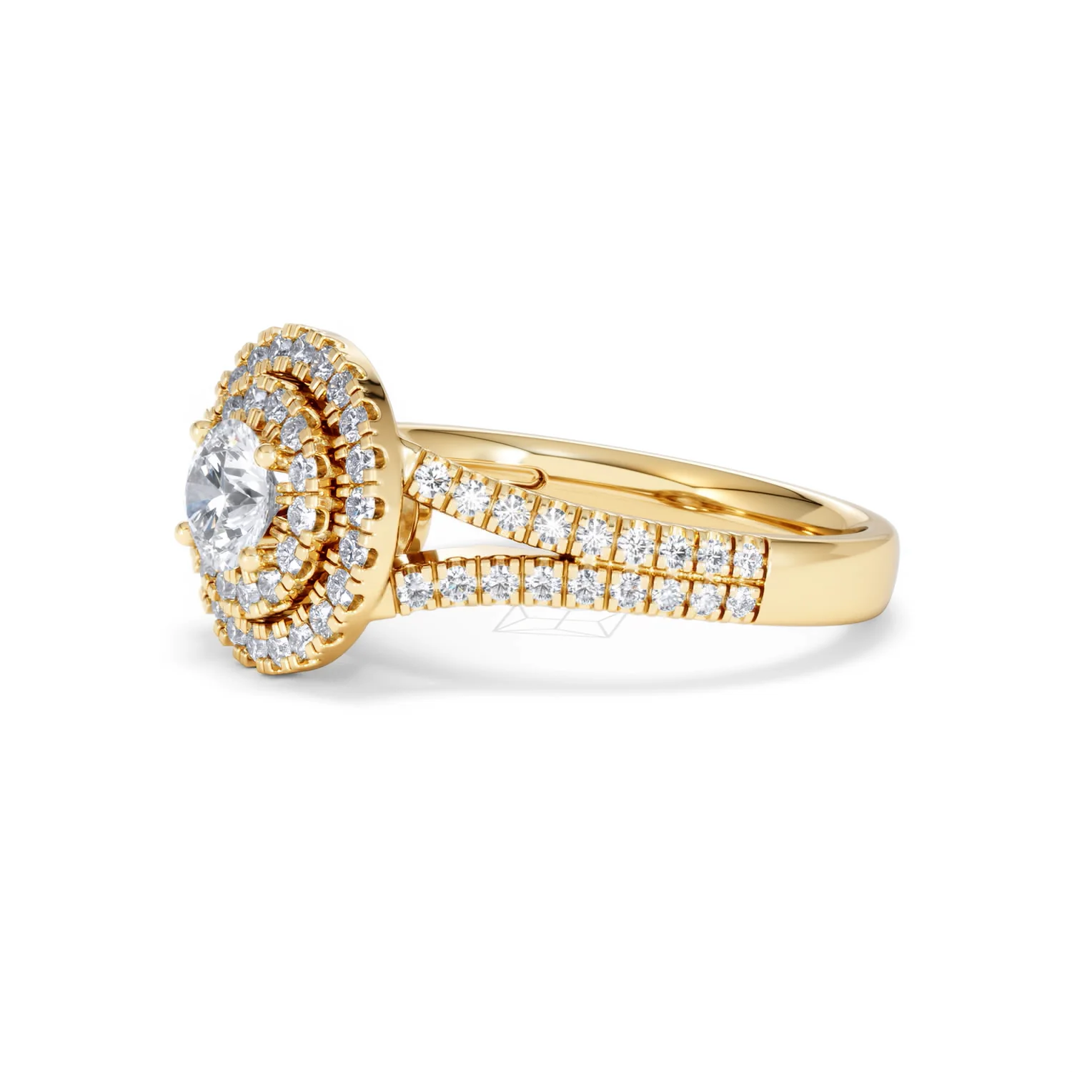 Camilla Diamond Halo Engagement Ring in 18K Gold 1.15ct G/SI2 - Image 75