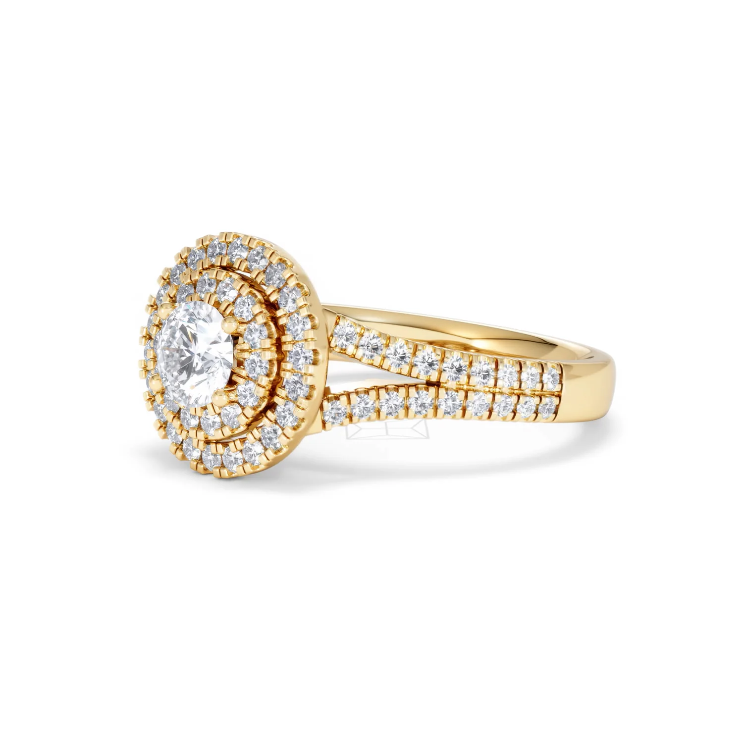 Camilla Diamond Halo Engagement Ring in 18K Gold 1.15ct G/SI2 - Image 78