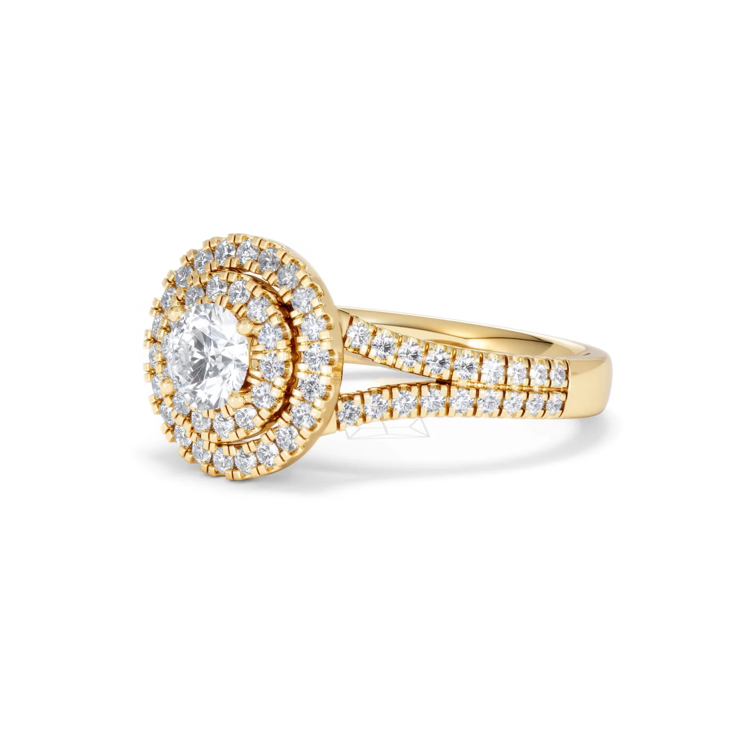 Camilla Diamond Halo Engagement Ring in 18K Gold 1.15ct G/SI2 - Image 79