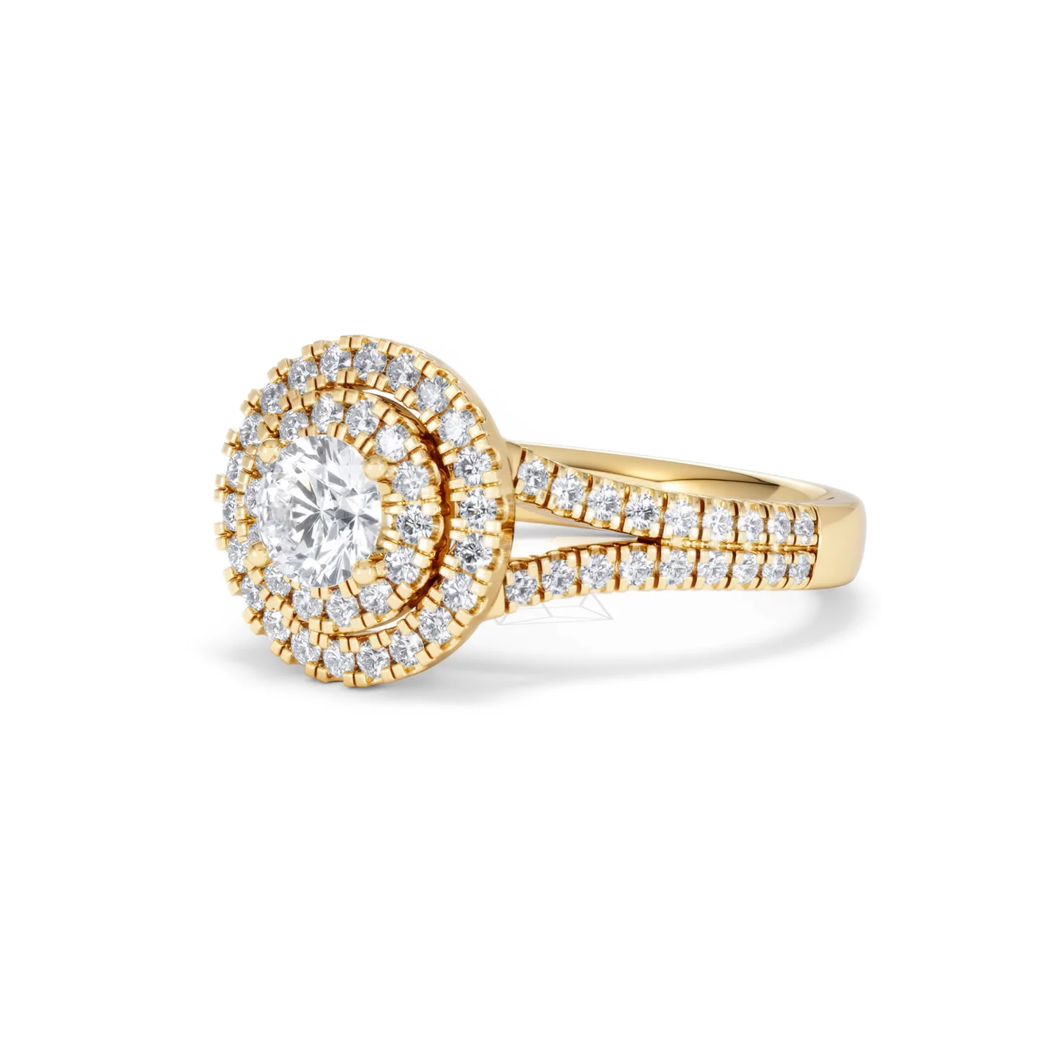 Camilla Diamond Halo Engagement Ring in 18K Gold 1.15ct G/SI2 - Image 80