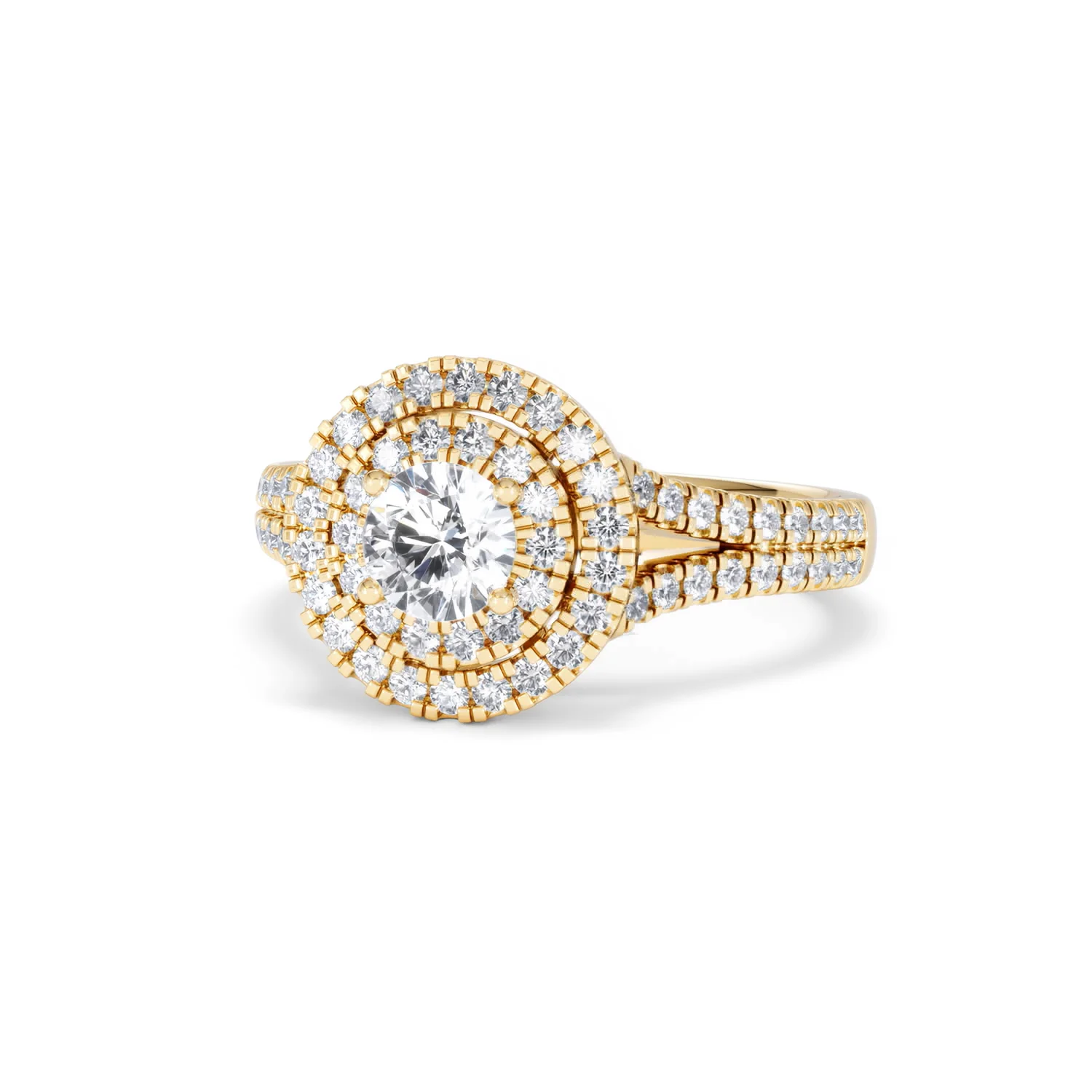 Camilla Diamond Halo Engagement Ring in 18K Gold 1.15ct G/SI2 - Image 84