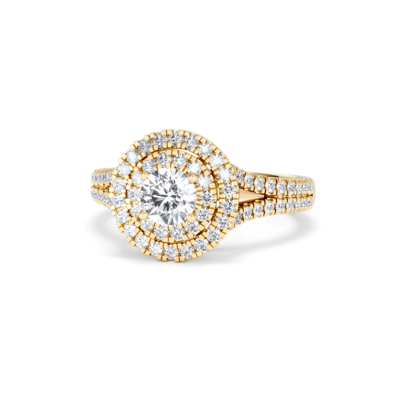 Camilla Diamond Halo Engagement Ring in 18K Gold 1.15ct G/SI2 - Image 85