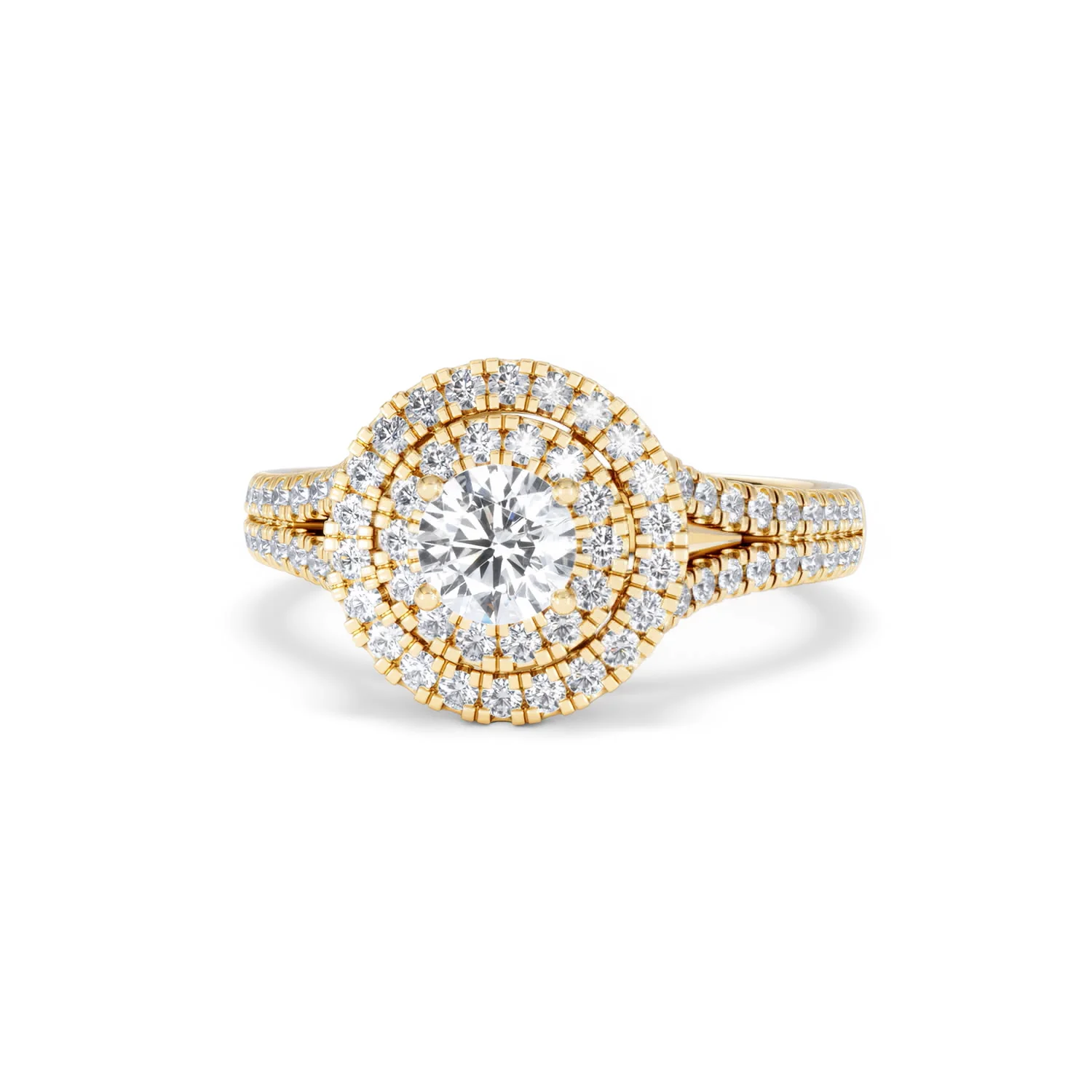 Camilla Diamond Halo Engagement Ring in 18K Gold 1.15ct G/SI2 - Image 86