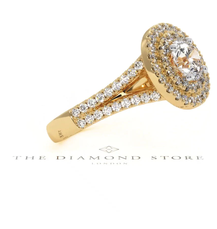 Camilla GIA Diamond Halo Engagement Ring in 18K Gold 1.65ct G/VS2 - Image 101