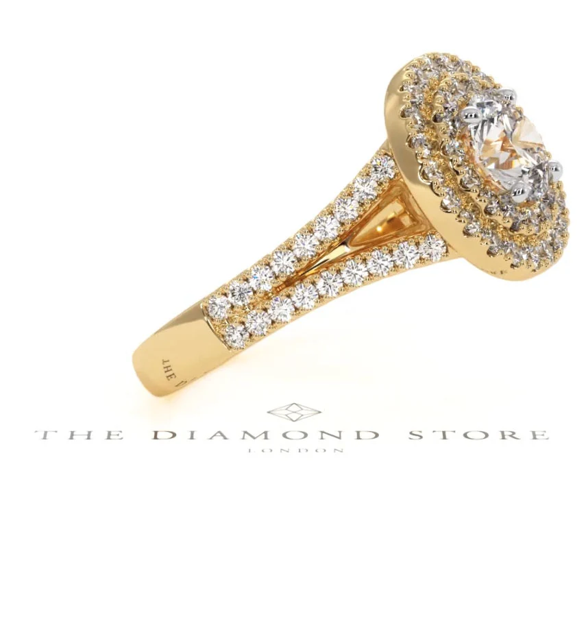 Camilla GIA Diamond Halo Engagement Ring in 18K Gold 1.65ct G/VS2 - Image 102