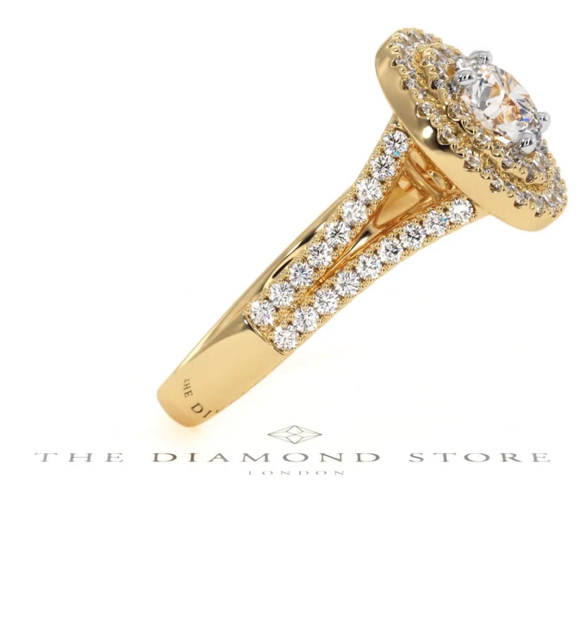 Camilla GIA Diamond Halo Engagement Ring in 18K Gold 1.65ct G/VS2 - Image 105