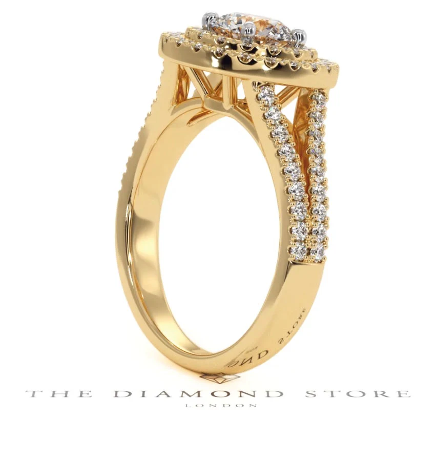 Camilla GIA Diamond Halo Engagement Ring in 18K Gold 1.65ct G/VS2 - Image 116
