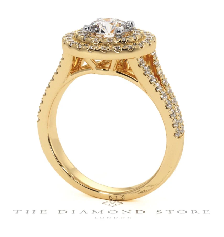 Camilla GIA Diamond Halo Engagement Ring in 18K Gold 1.65ct G/VS2 - Image 123