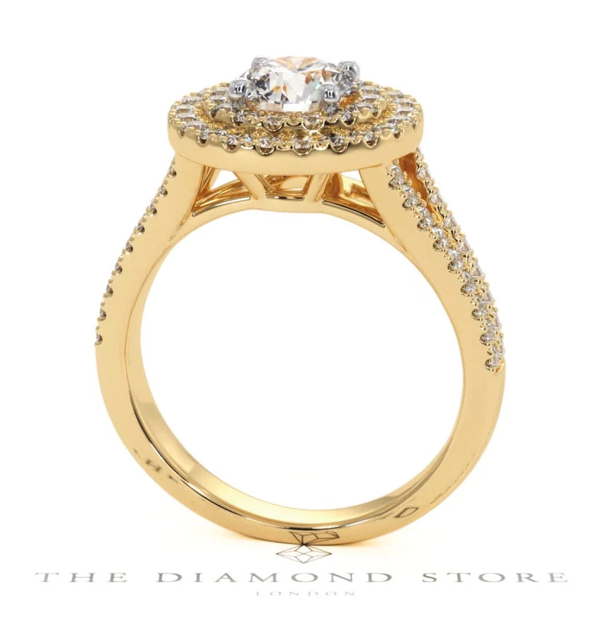 Camilla GIA Diamond Halo Engagement Ring in 18K Gold 1.65ct G/VS2 - Image 125
