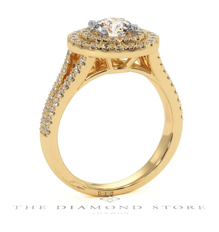 Camilla GIA Diamond Halo Engagement Ring in 18K Gold 1.65ct G/VS2 - Image 133