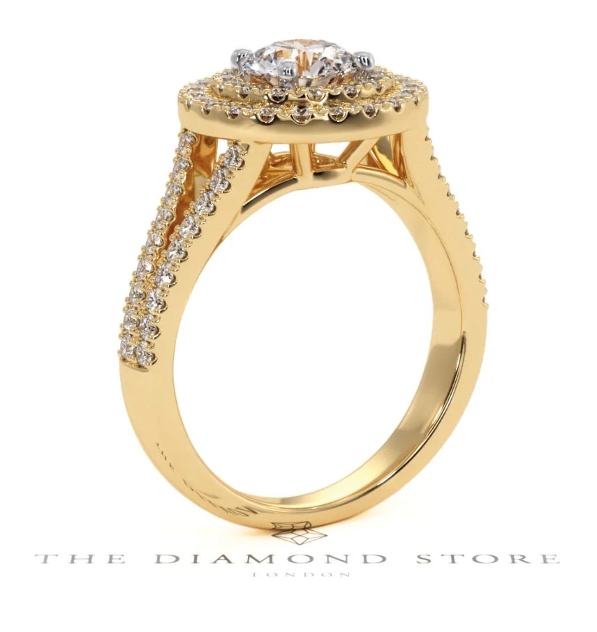Camilla GIA Diamond Halo Engagement Ring in 18K Gold 1.65ct G/VS2 - Image 135