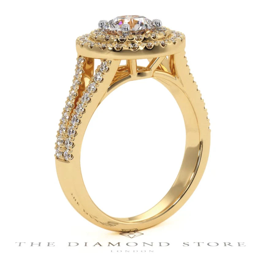 Camilla GIA Diamond Halo Engagement Ring in 18K Gold 1.65ct G/VS2 - Image 136