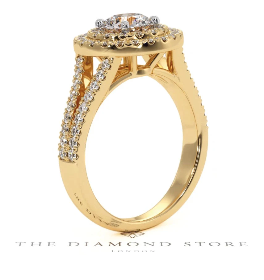 Camilla GIA Diamond Halo Engagement Ring in 18K Gold 1.65ct G/VS2 - Image 137