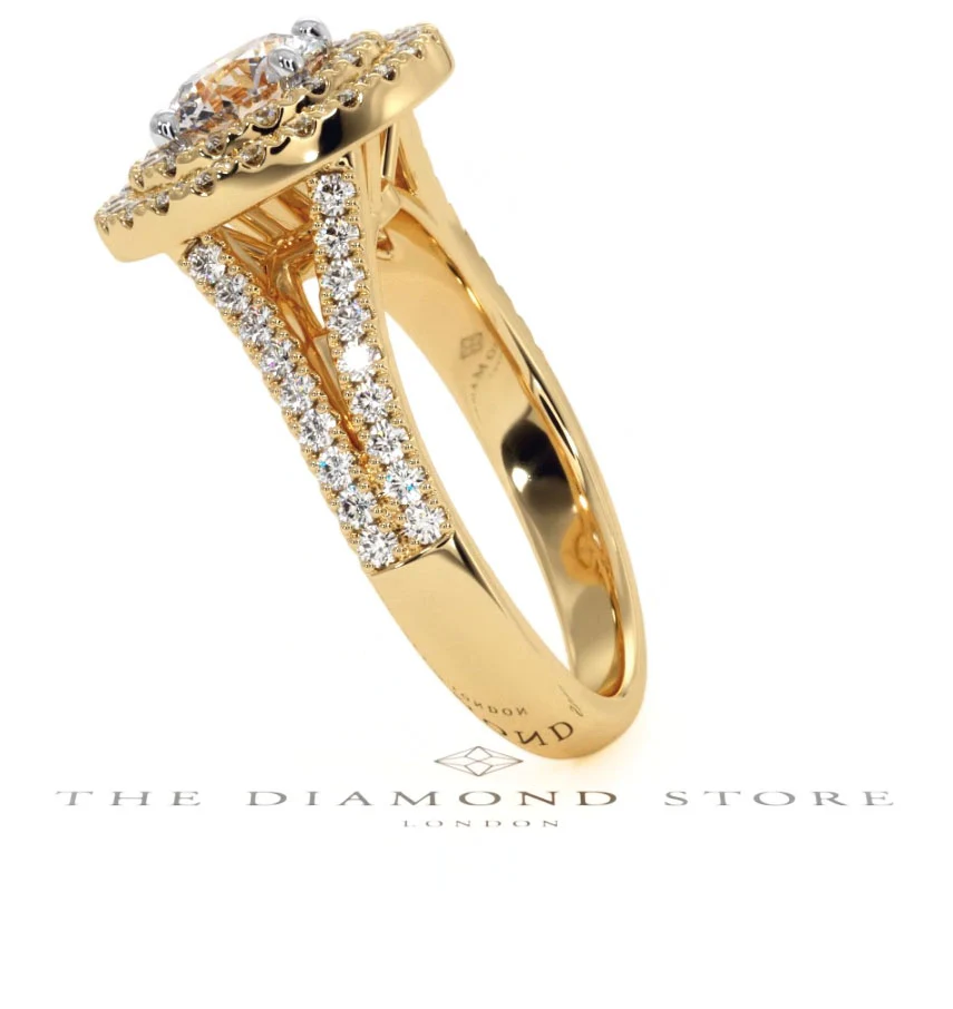 Camilla GIA Diamond Halo Engagement Ring in 18K Gold 1.65ct G/VS2 - Image 146