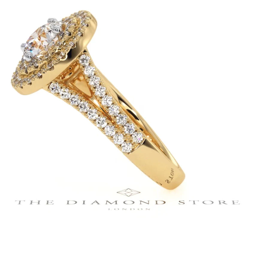 Camilla GIA Diamond Halo Engagement Ring in 18K Gold 1.65ct G/VS2 - Image 150