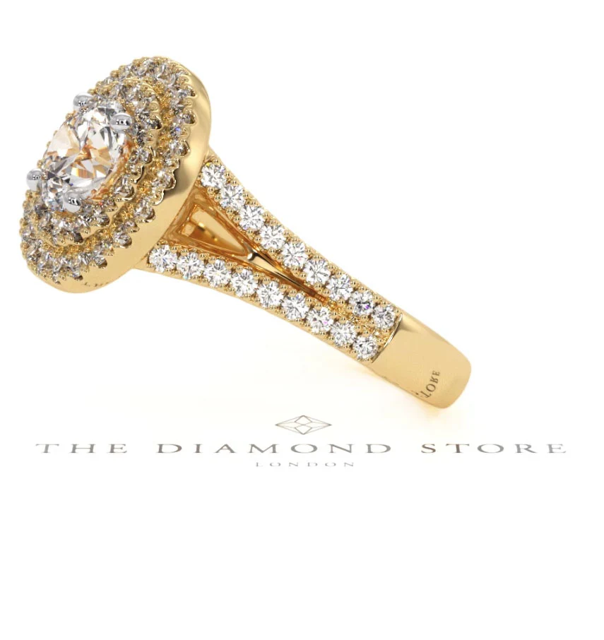 Camilla GIA Diamond Halo Engagement Ring in 18K Gold 1.65ct G/VS2 - Image 154