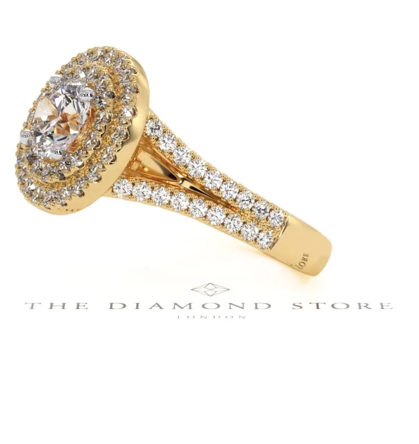Camilla GIA Diamond Halo Engagement Ring in 18K Gold 1.65ct G/VS2 - Image 155
