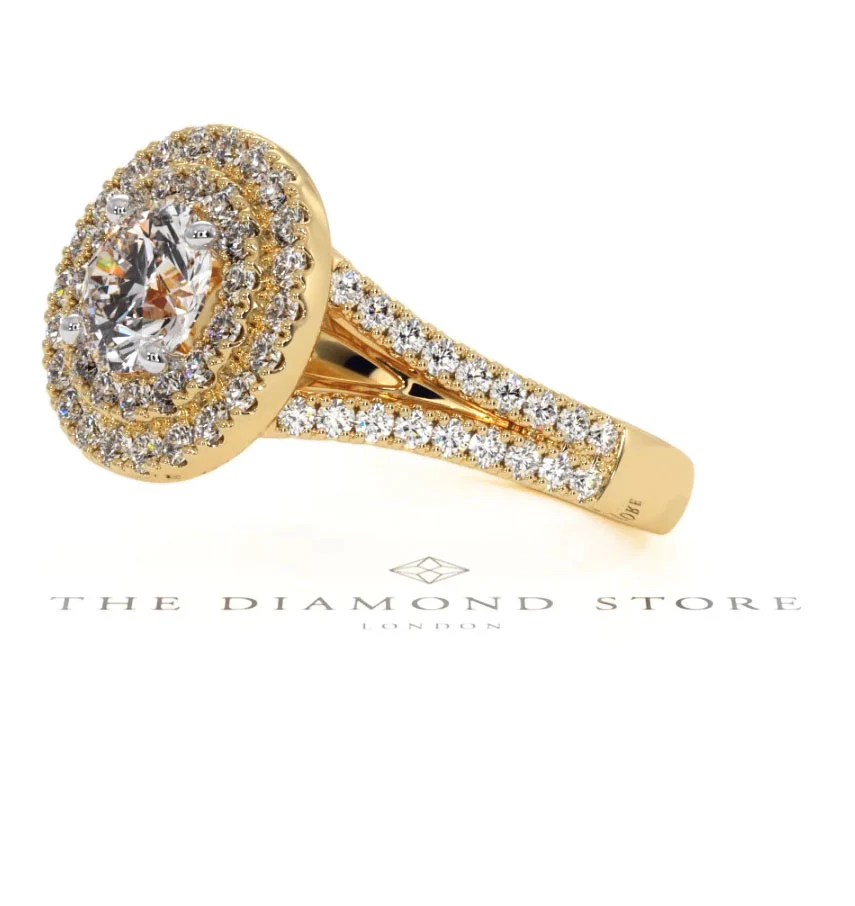 Camilla GIA Diamond Halo Engagement Ring in 18K Gold 1.65ct G/VS2 - Image 157