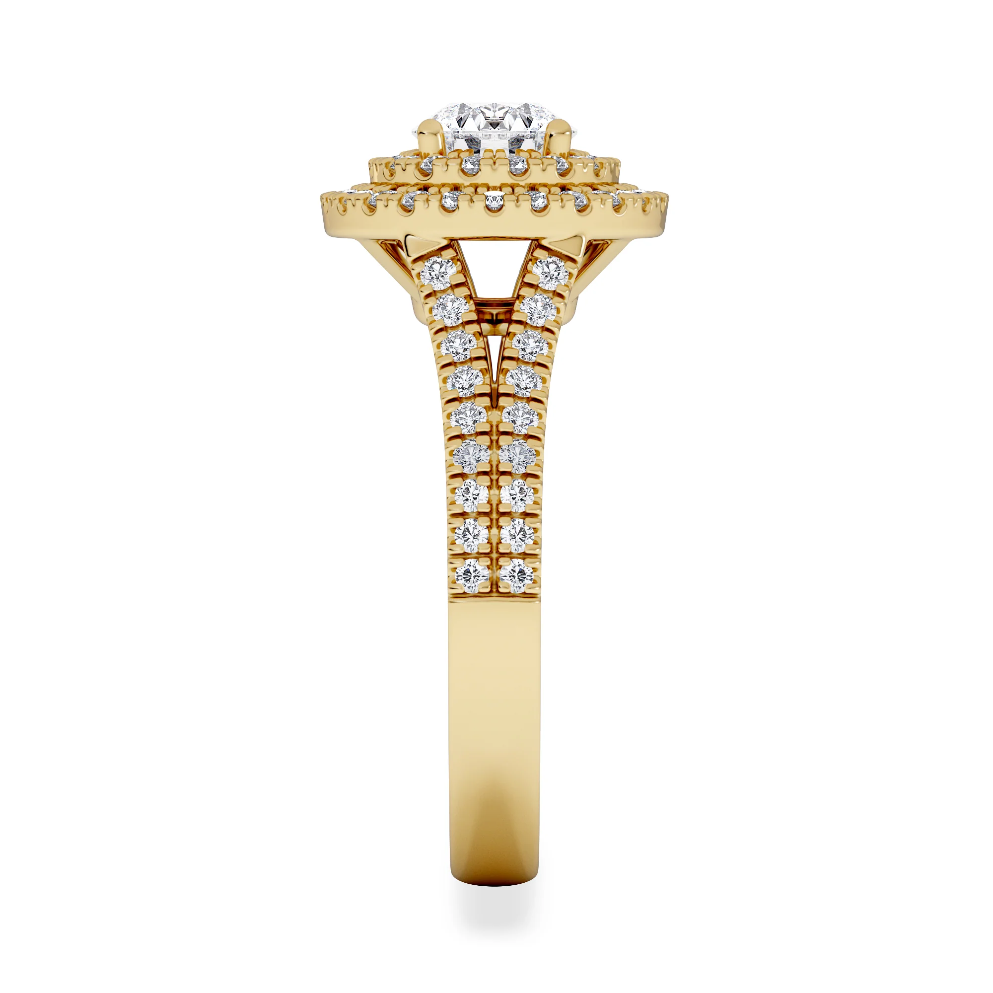 Camilla GIA Diamond Halo Engagement Ring in 18K Gold 1.65ct G/VS2 - Image 5