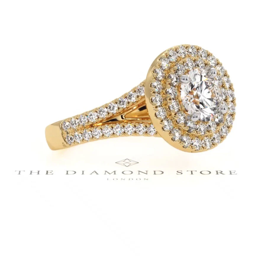 Camilla GIA Diamond Halo Engagement Ring in 18K Gold 1.65ct G/VS2 - Image 97