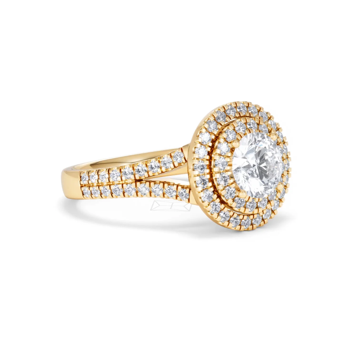 Camilla GIA Diamond Halo Engagement Ring in 18K Gold 2.15ct G/VS1 - Image 15