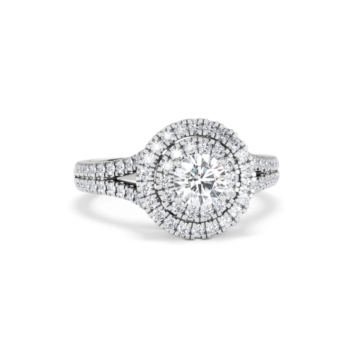 Camilla Diamond Halo Engagement Ring in Platinum 1.15ct G/SI2 - Image 10