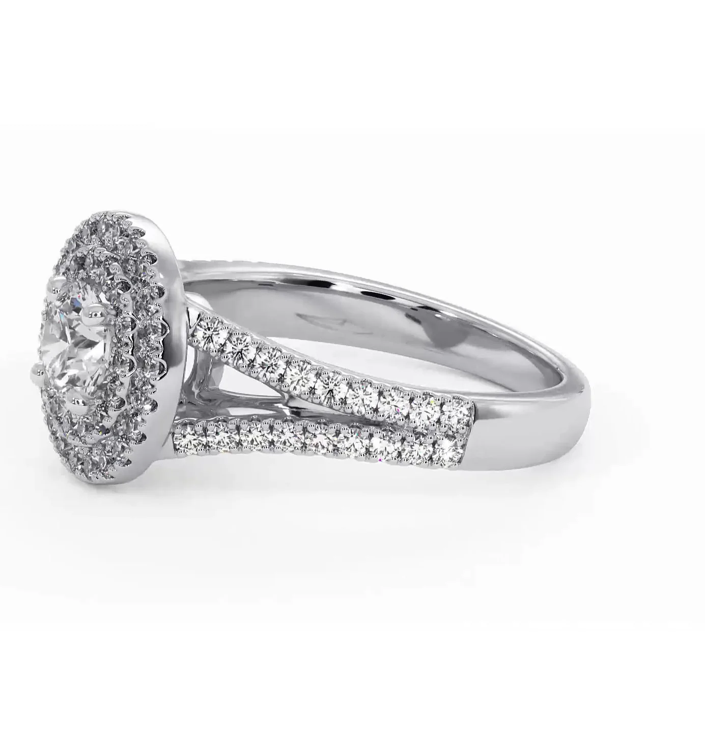 Camilla Diamond Halo Engagement Ring in Platinum 1.15ct G/SI2 - Image 102