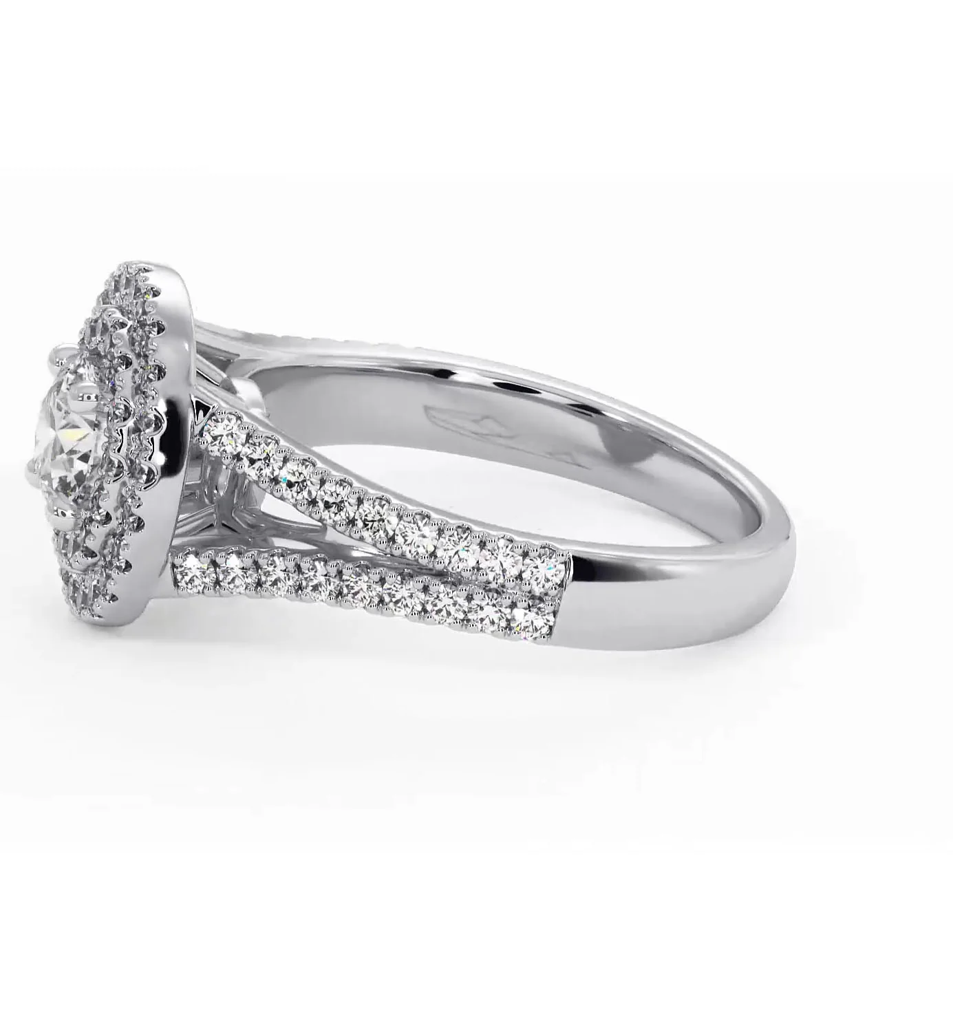 Camilla Diamond Halo Engagement Ring in Platinum 1.15ct G/SI2 - Image 105