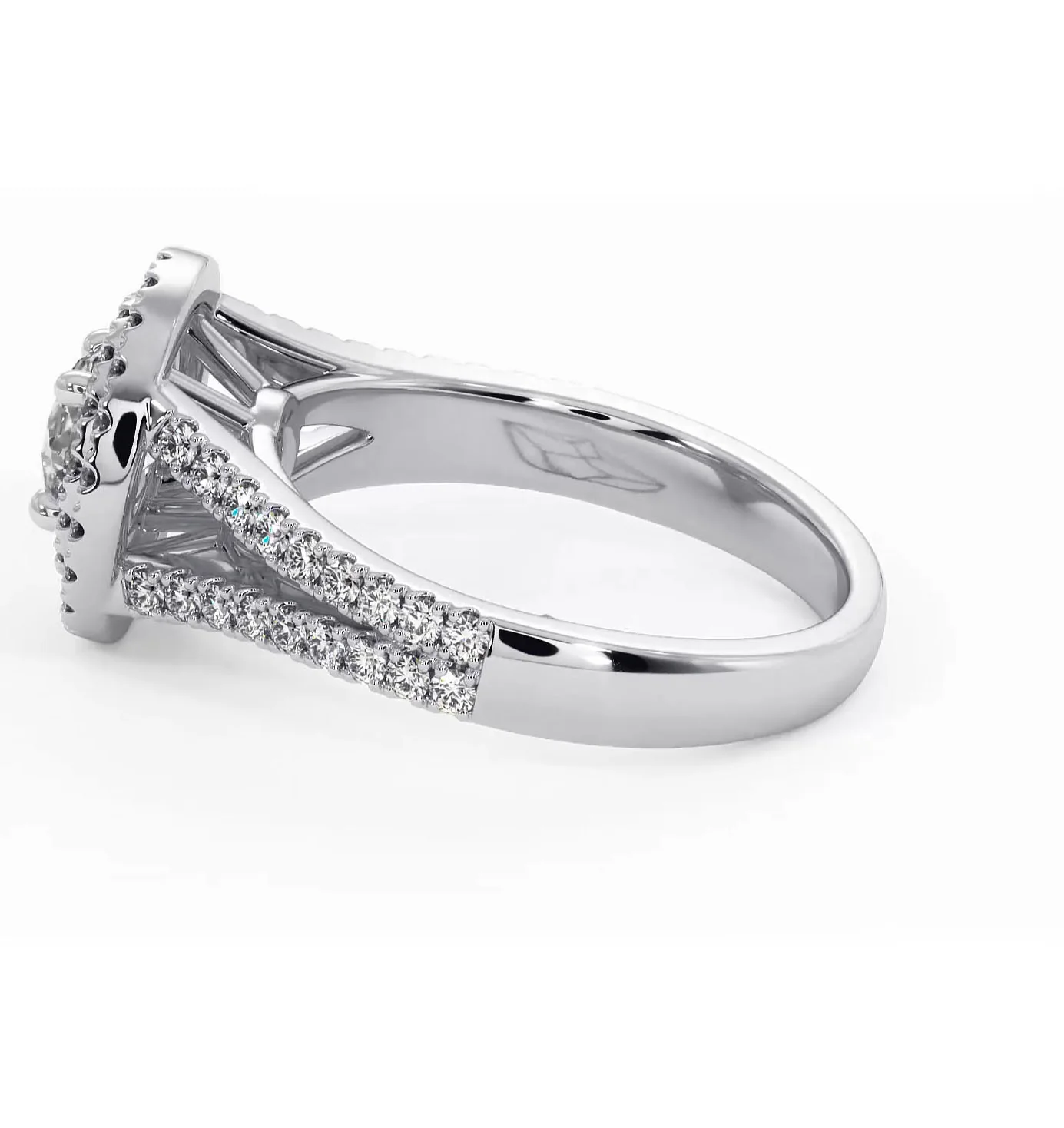 Camilla Diamond Halo Engagement Ring in Platinum 1.15ct G/SI2 - Image 110