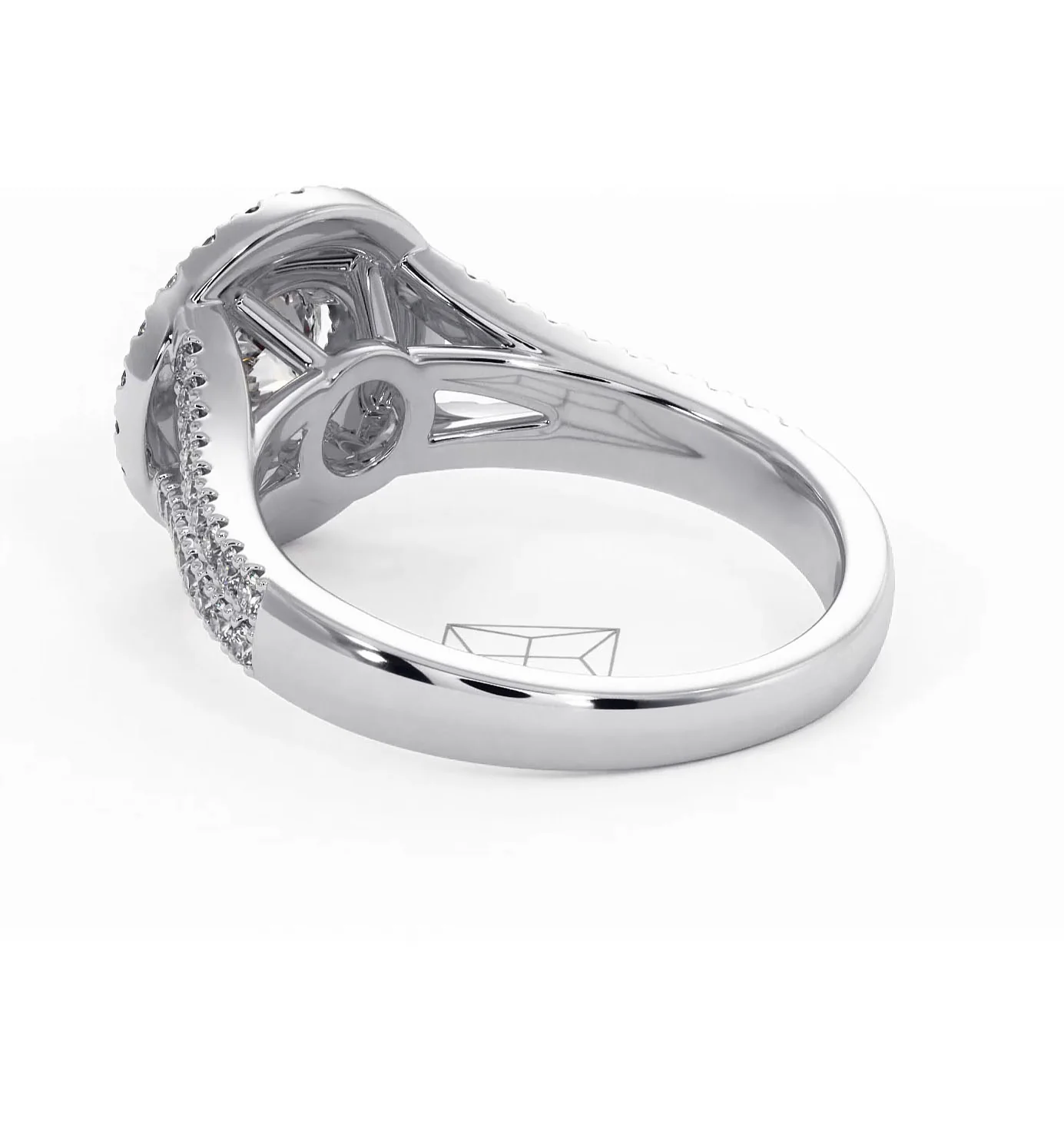 Camilla Diamond Halo Engagement Ring in Platinum 1.15ct G/SI2 - Image 119