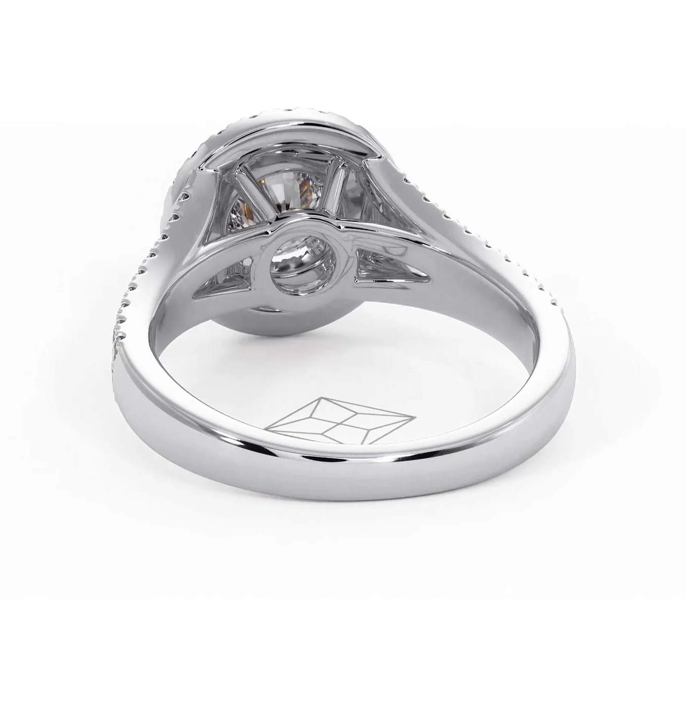 Camilla Diamond Halo Engagement Ring in Platinum 1.15ct G/SI2 - Image 125