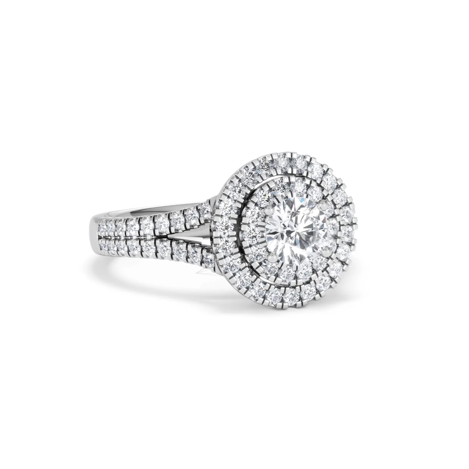 Camilla Diamond Halo Engagement Ring in Platinum 1.15ct G/SI2 - Image 13