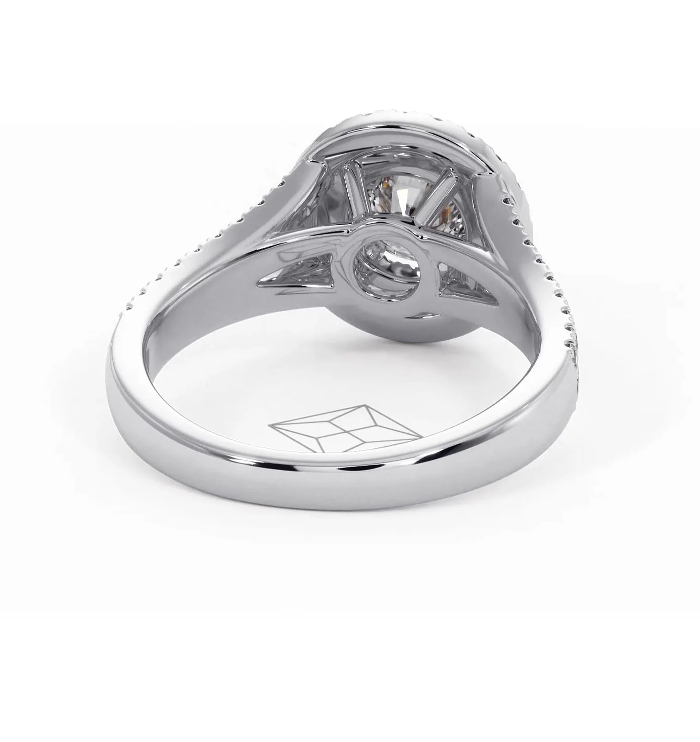 Camilla Diamond Halo Engagement Ring in Platinum 1.15ct G/SI2 - Image 131