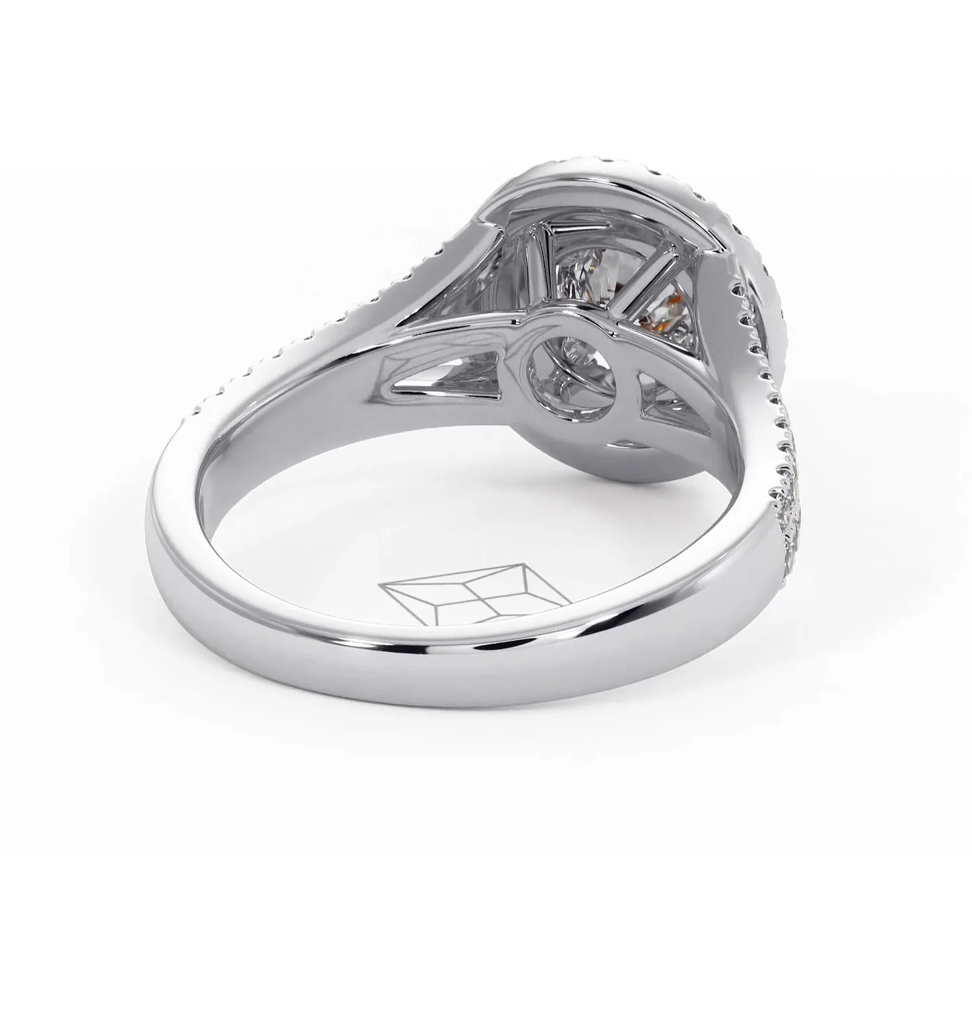 Camilla Diamond Halo Engagement Ring in Platinum 1.15ct G/SI2 - Image 133