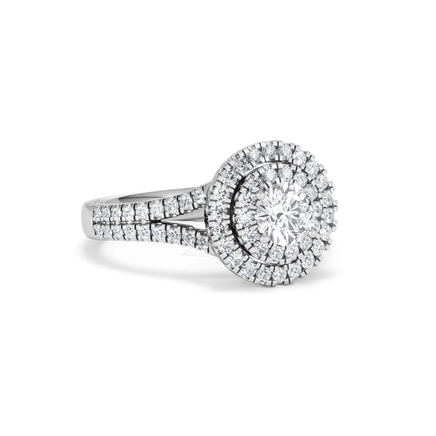 Camilla Diamond Halo Engagement Ring in Platinum 1.15ct G/SI2 - Image 14