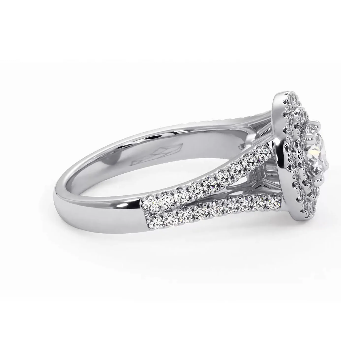 Camilla Diamond Halo Engagement Ring in Platinum 1.15ct G/SI2 - Image 150