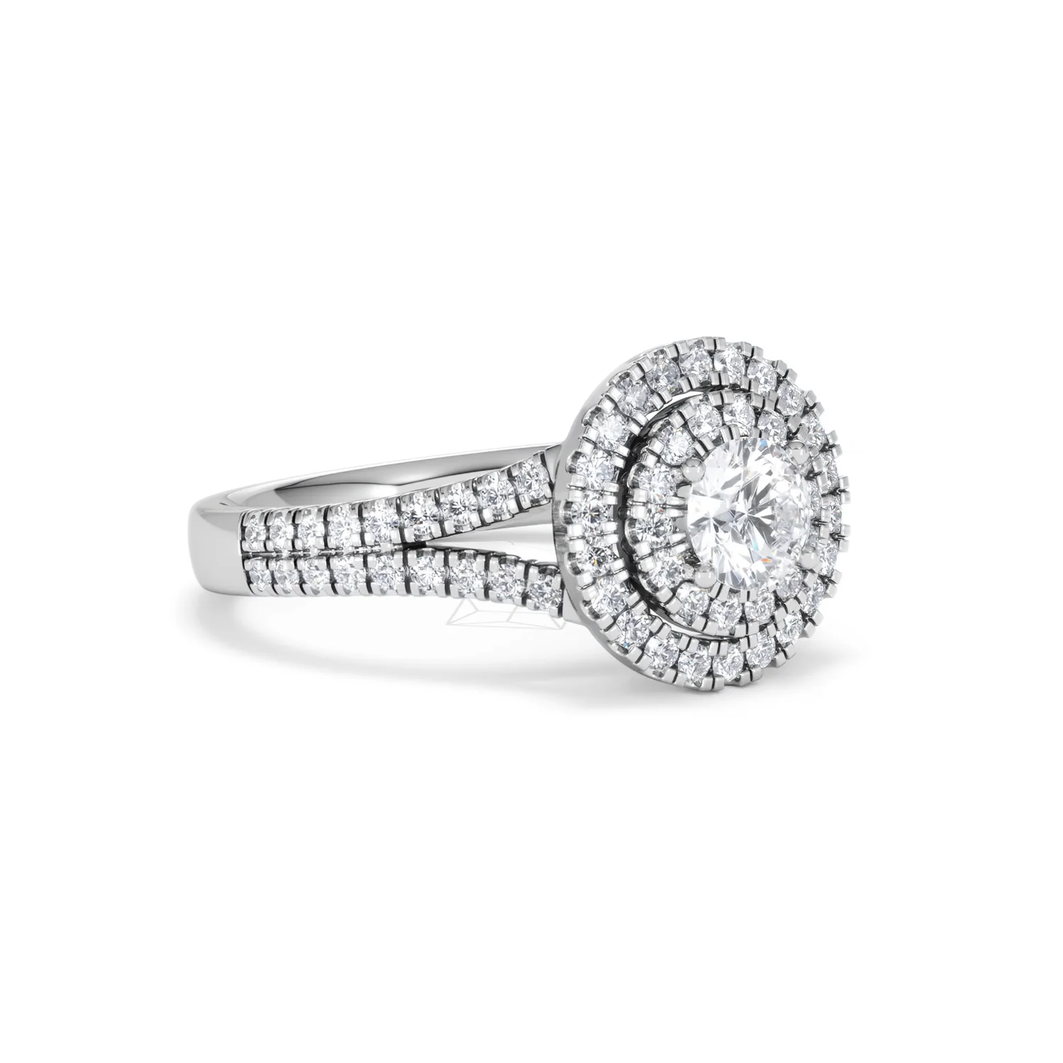 Camilla Diamond Halo Engagement Ring in Platinum 1.15ct G/SI2 - Image 16