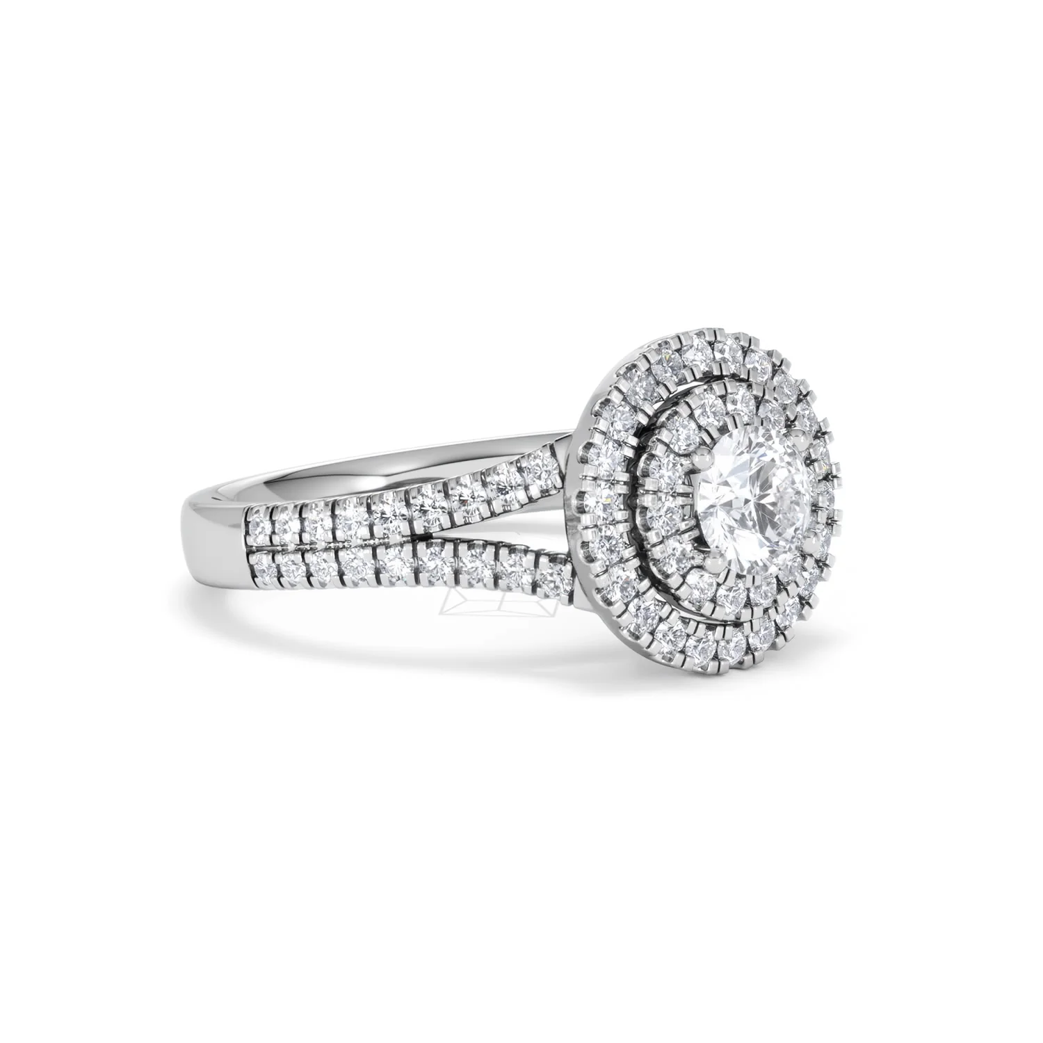 Camilla Diamond Halo Engagement Ring in Platinum 1.15ct G/SI2 - Image 17