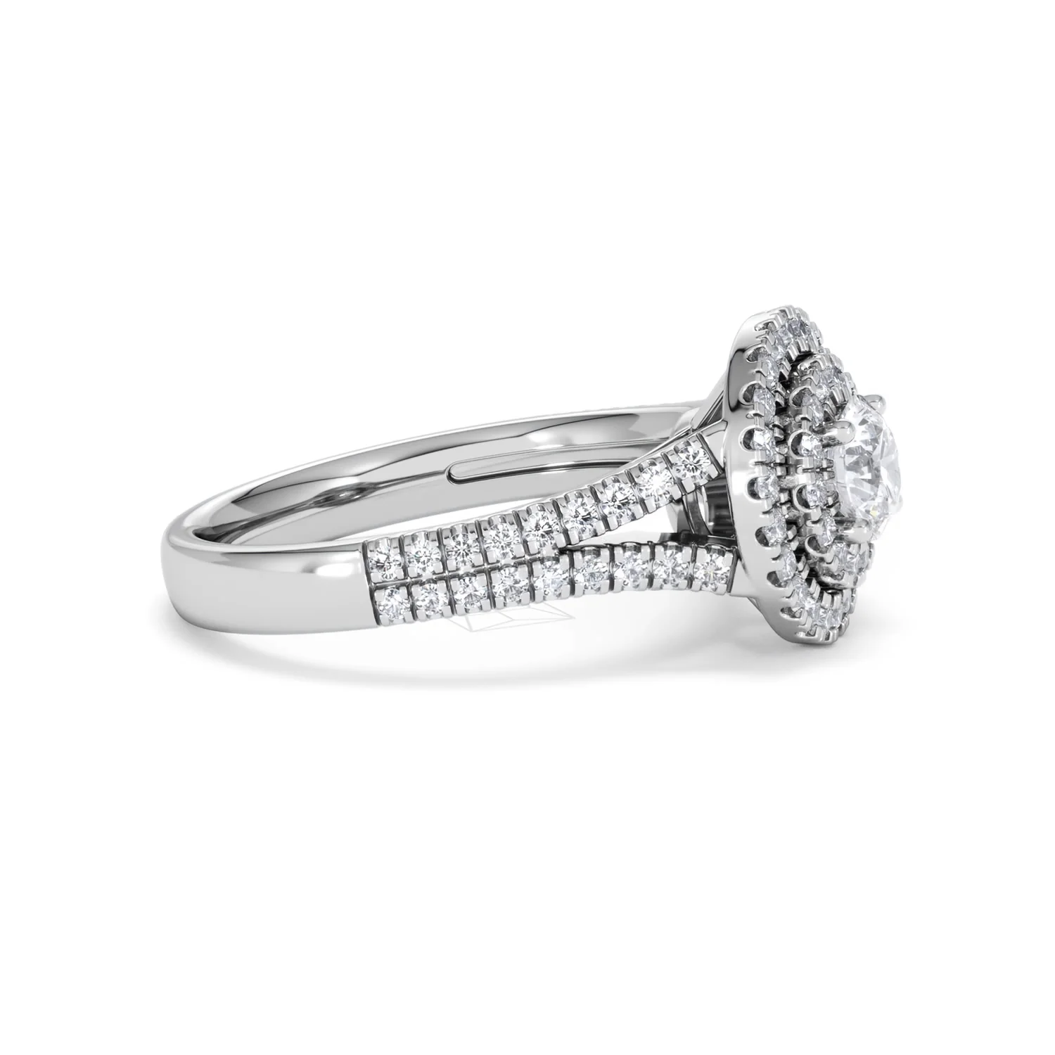 Camilla Diamond Halo Engagement Ring in Platinum 1.15ct G/SI2 - Image 24