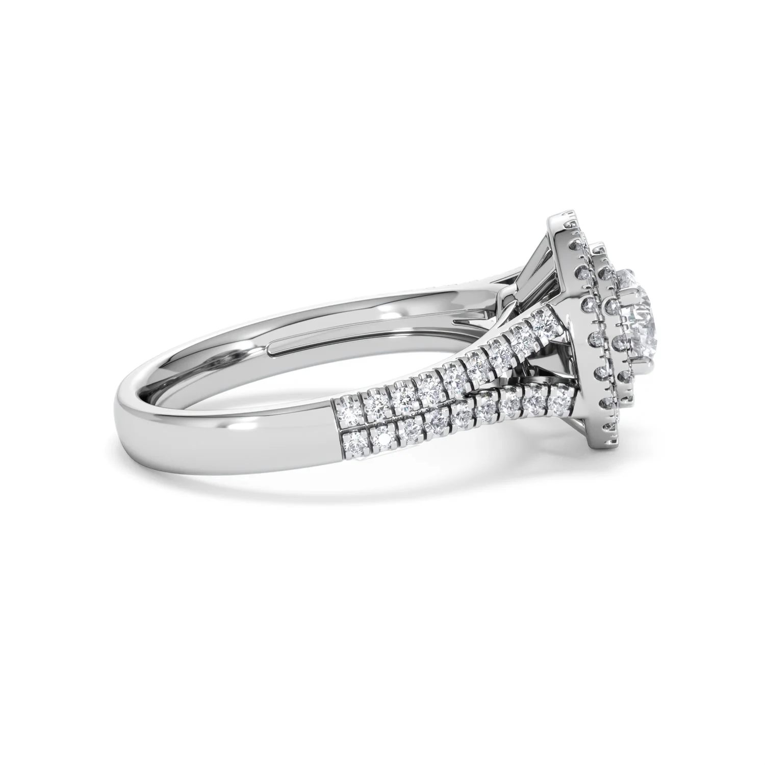 Camilla Diamond Halo Engagement Ring in Platinum 1.15ct G/SI2 - Image 28