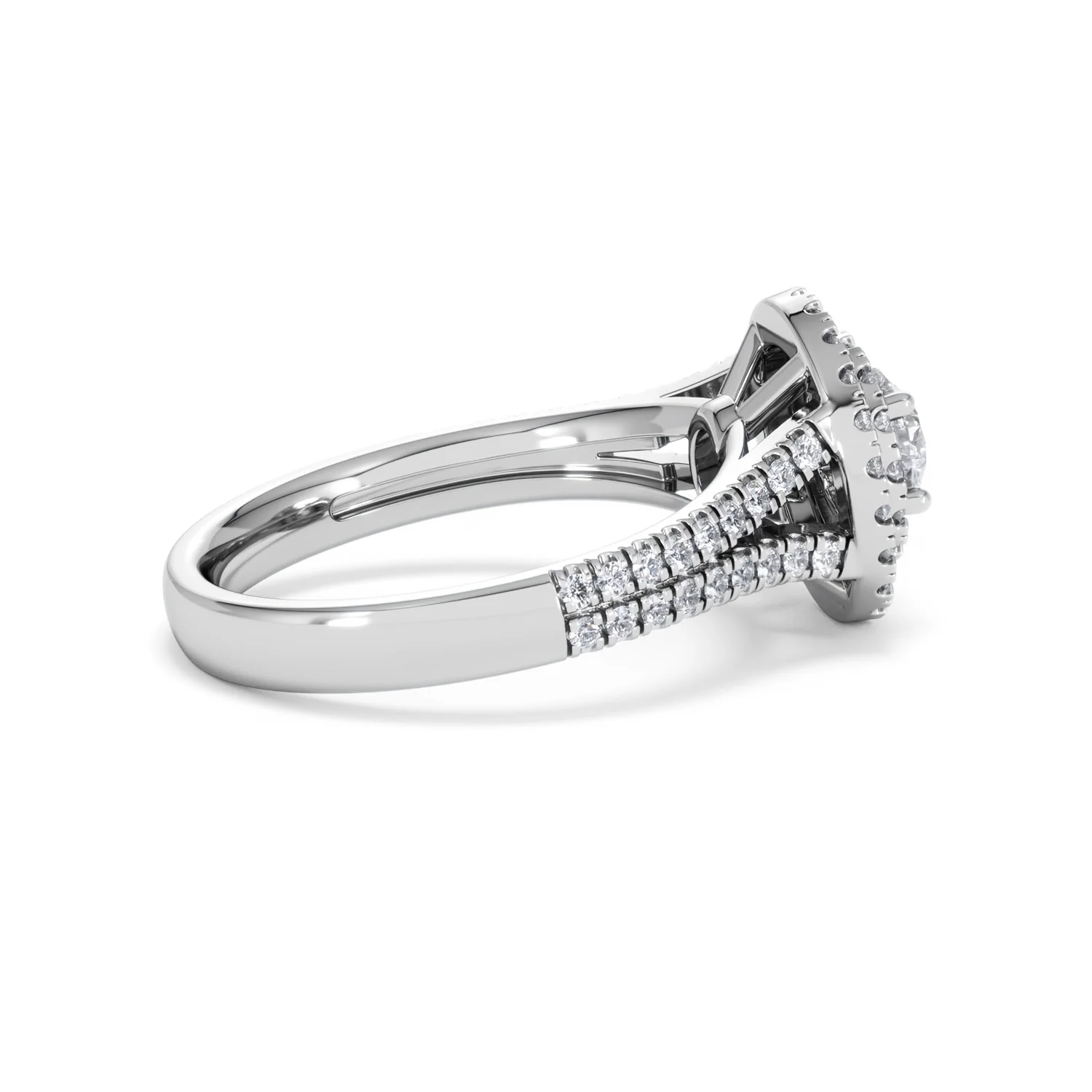 Camilla Diamond Halo Engagement Ring in Platinum 1.15ct G/SI2 - Image 31