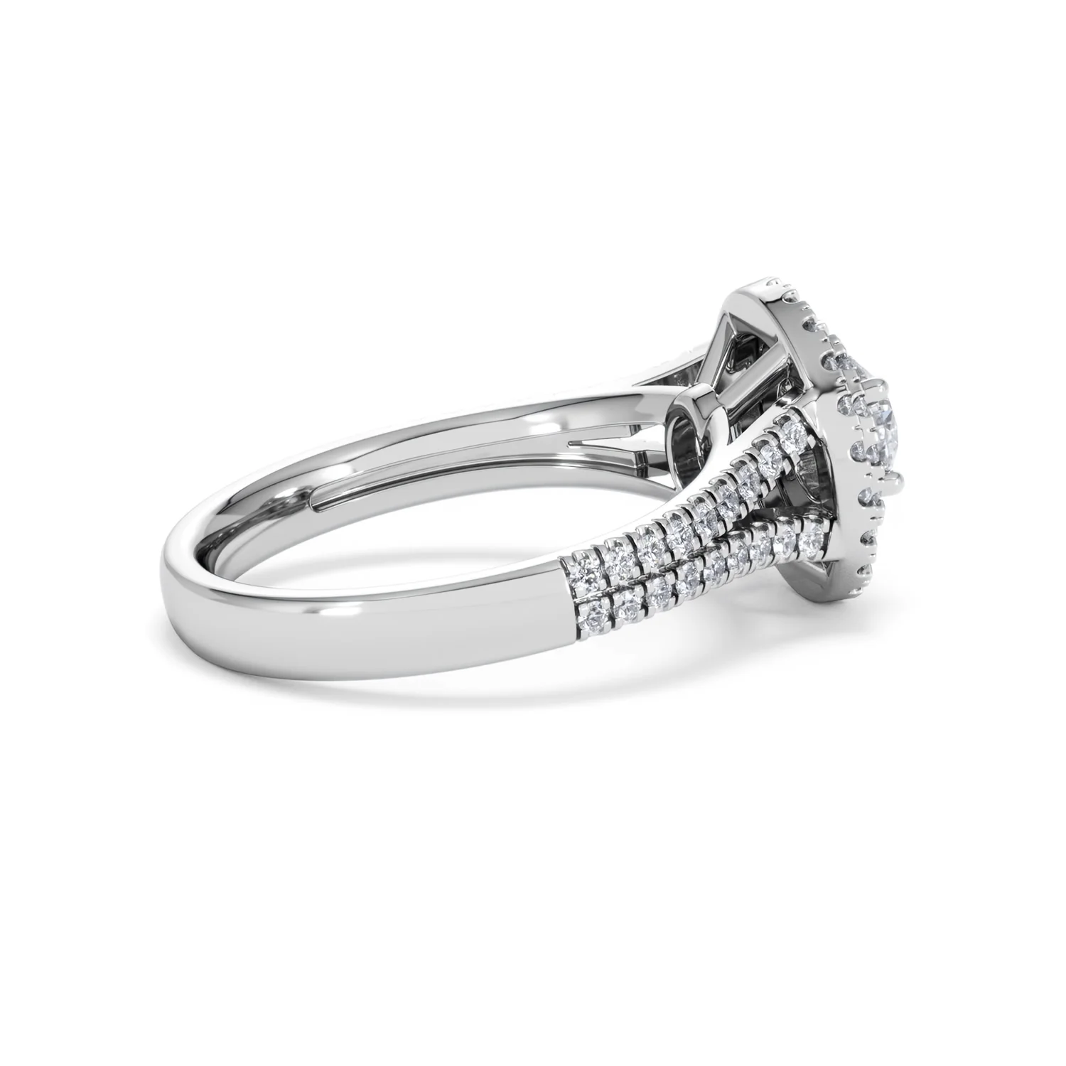 Camilla Diamond Halo Engagement Ring in Platinum 1.15ct G/SI2 - Image 32