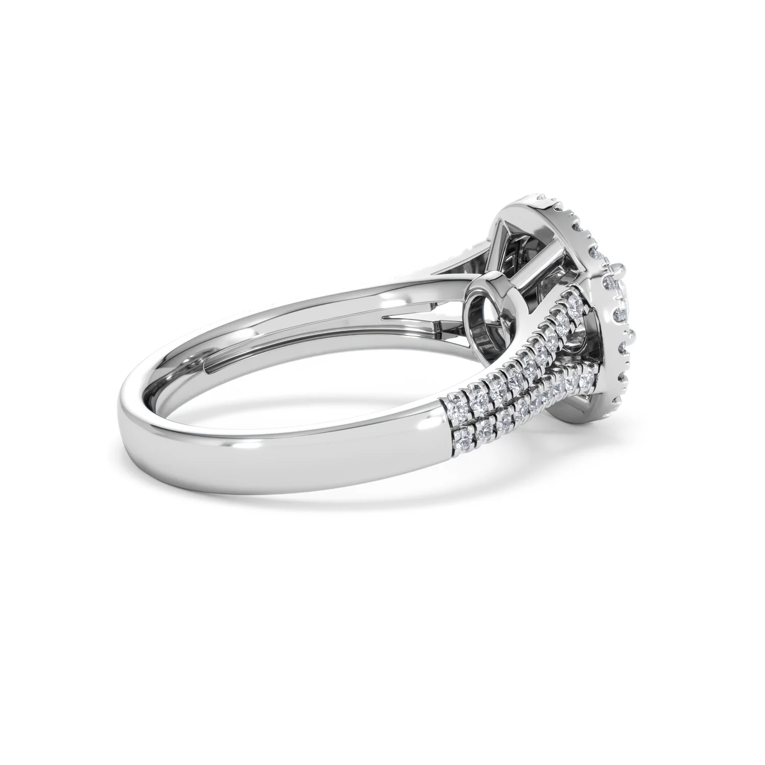 Camilla Diamond Halo Engagement Ring in Platinum 1.15ct G/SI2 - Image 34