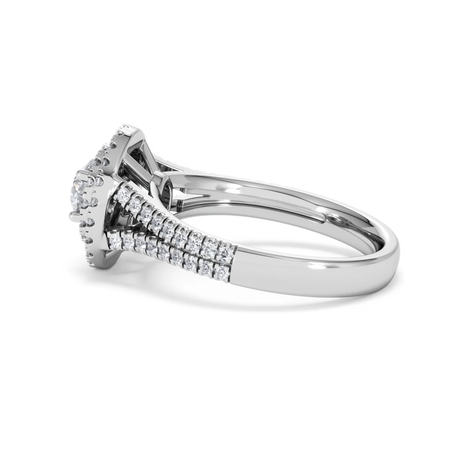 Camilla Diamond Halo Engagement Ring in Platinum 1.15ct G/SI2 - Image 65
