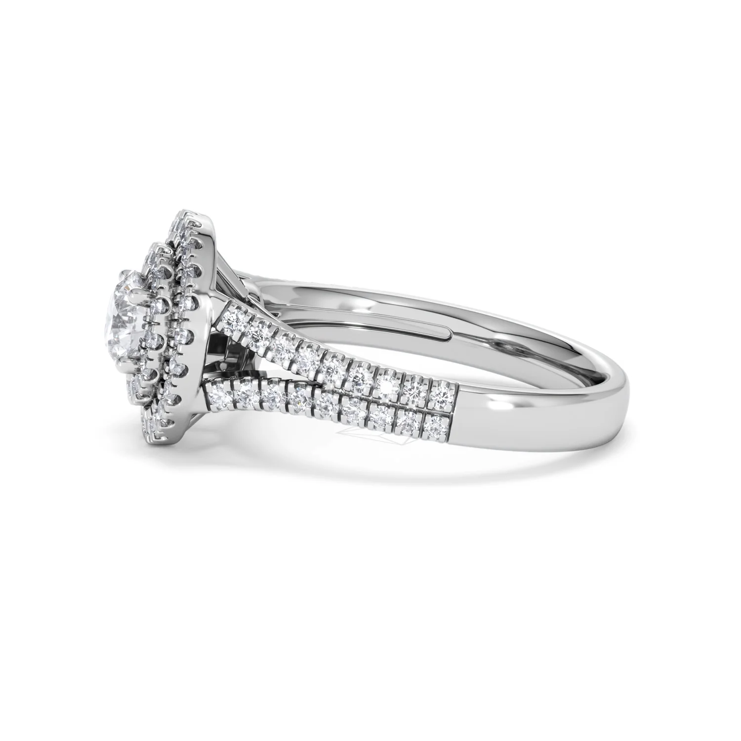 Camilla Diamond Halo Engagement Ring in Platinum 1.15ct G/SI2 - Image 70