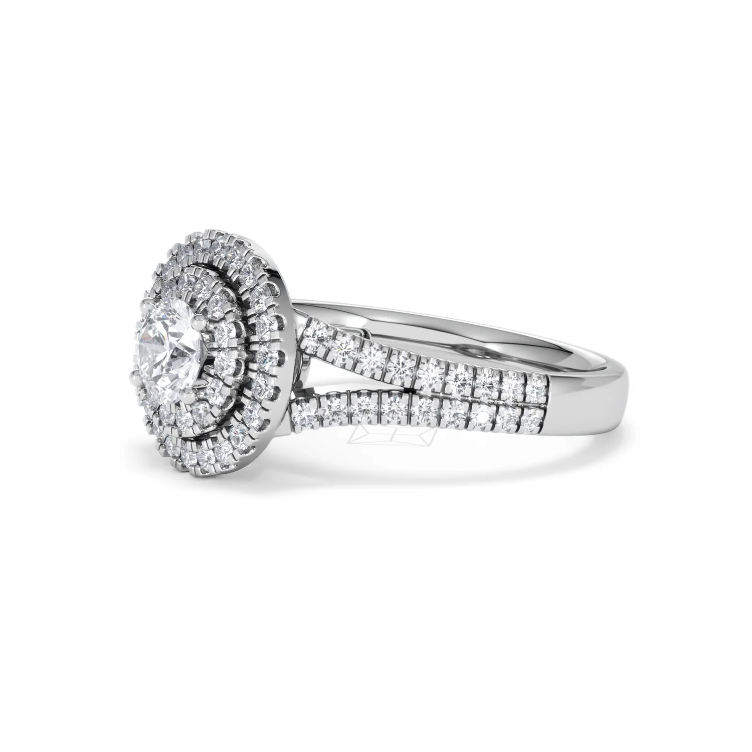 Camilla Diamond Halo Engagement Ring in Platinum 1.15ct G/SI2 - Image 76