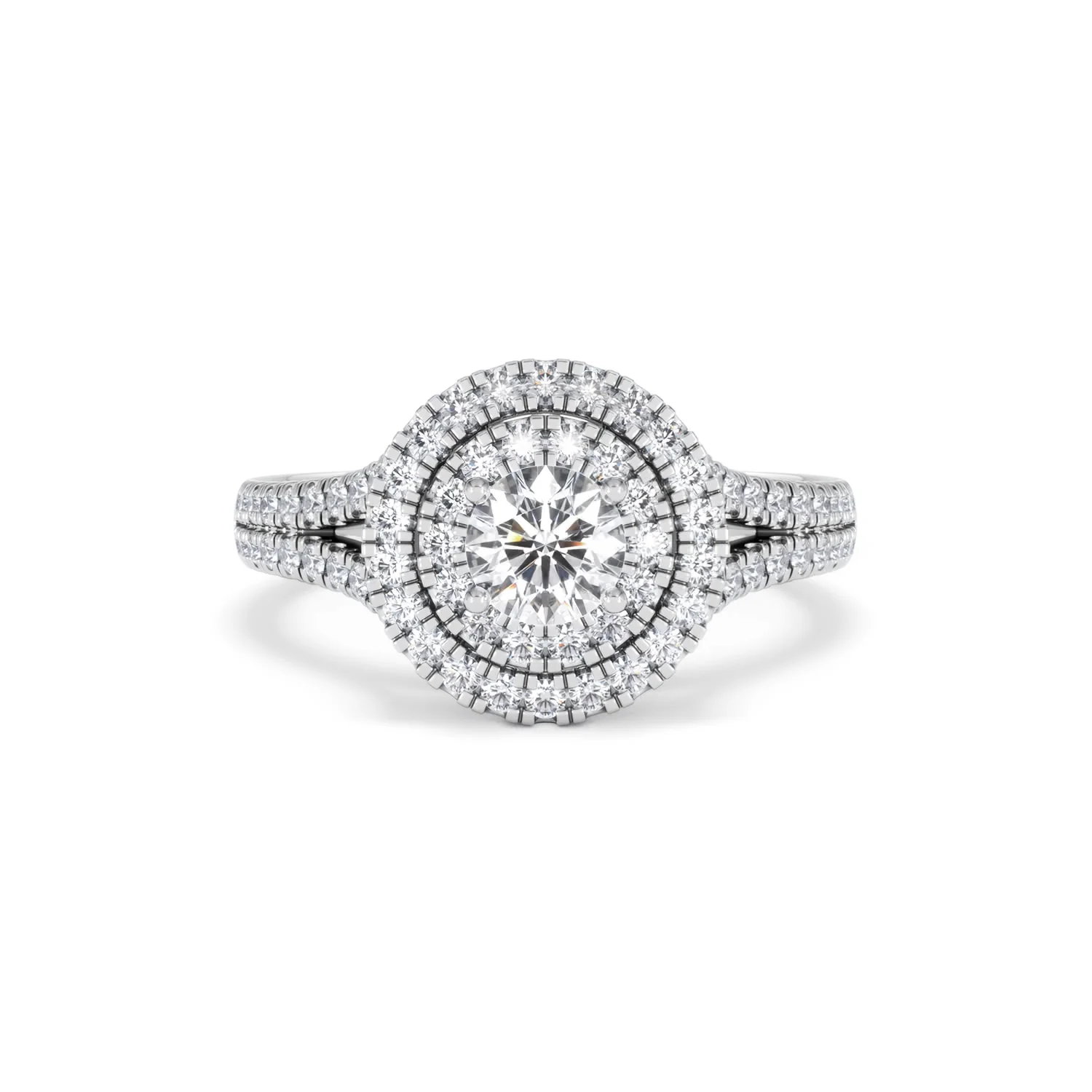 Camilla Diamond Halo Engagement Ring in Platinum 1.15ct G/SI2 - Image 8